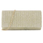 Fantasy shiny pleated clutch bag