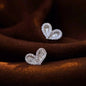 Love Heart Stud Earrings Simple And Compact