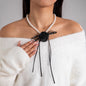 Elegant White Imitation Pearl Choker Necklace