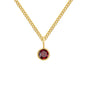 Stainless Steel Necklace With Diamond Birthstone Pendant