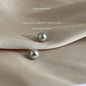 Natural Shell Pearl Earrings Gray Ear Stud