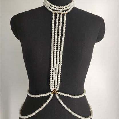Sexy Bikini Pearl Chest Chain