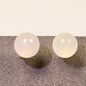 Natural Agate Stud Earrings Simple Round Bead Earrings