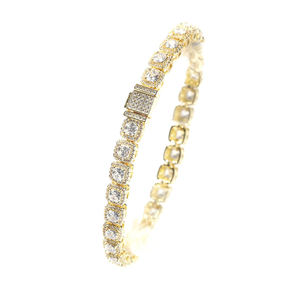 mens gold Gold Plated Rock Candy Chain necklace