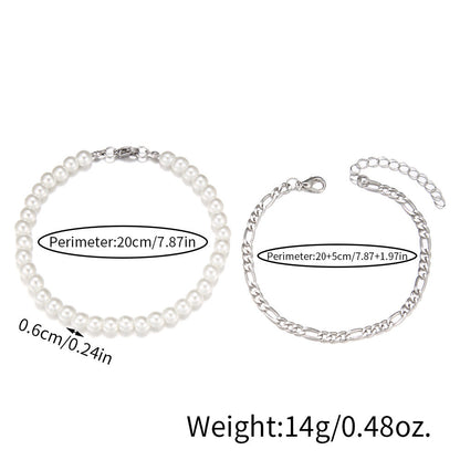 Pearl String Chain Bracelet