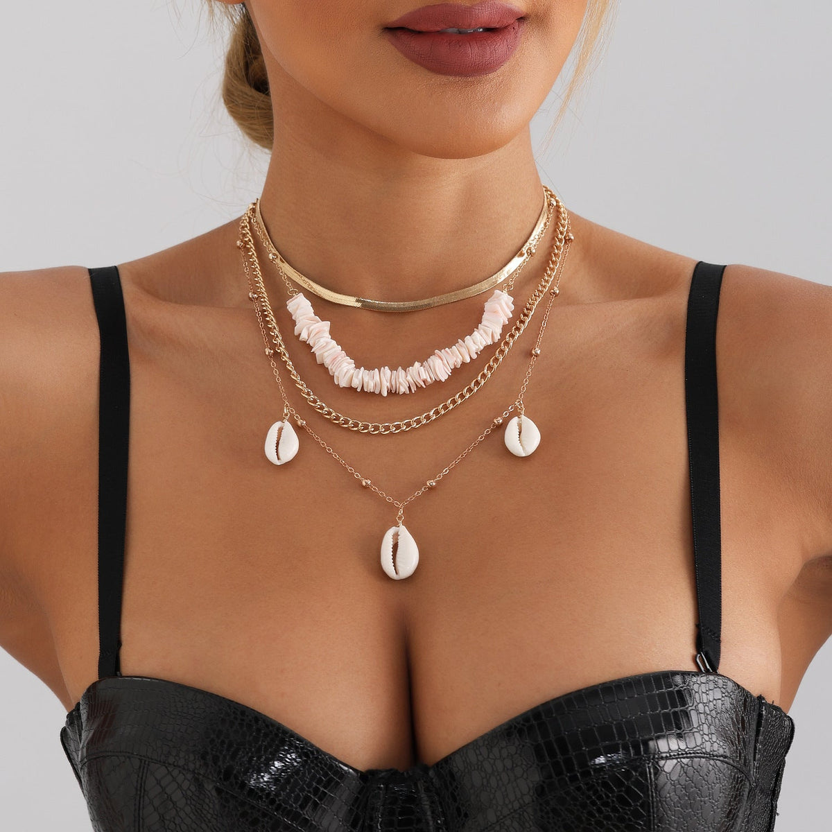 Handmade Pearl Choker Necklace Irregular Pearl Multy Layered