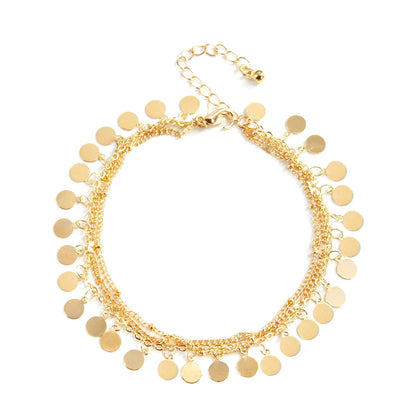 Disc Tassel Bling Anklets Chain for Women