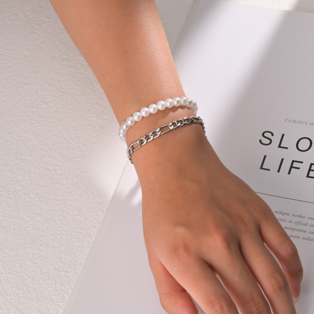 Fashion Charm Pearl Chain Bracelet