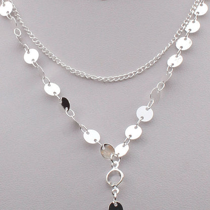 Long Tassels Pendent Sequin Necklace