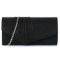 Flash material wrinkle zipper bag cover handbag