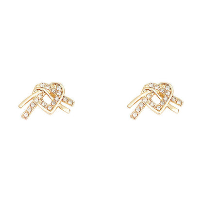 Romantic Heart Rhinestone Earrings