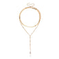 Disc Double Layer Chain Necklace