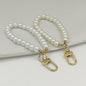 Pearl Mobile Phone Metal Snap Hook Key Chain Phone Charm Strap