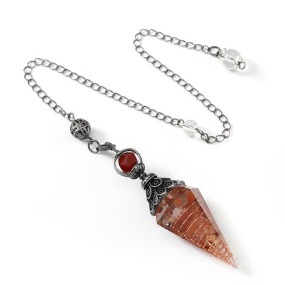 Sier Colorful Crystal Pendulum Stone Gravel Pendants