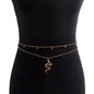 Vintage Exaggerated Snake Shape Waist Chain Sexy Shiny Rhinestone Belly Chain