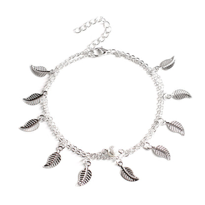 Leaves Beads Leaf Anklets Jewelry