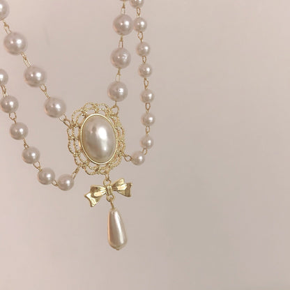 Multi Layer Pearls Necklace Women Choker Necklace