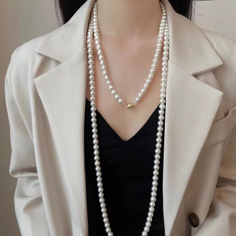 Fashion Long Pearl Necklace Sweater Chain