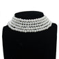 Multi Layered Pearl Neck Chain Necklace Sweater Chain Pearl Necklaces