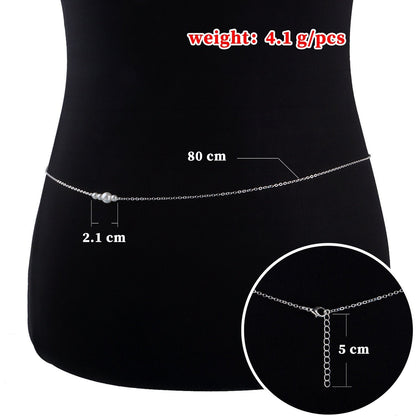 Plain Pearl Belly Chain