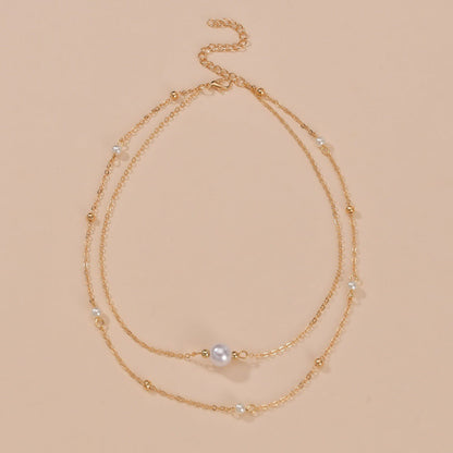 Double Layer Pearl Necklaces