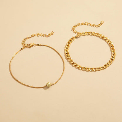 Hip Hop Bead Cuban Chain  Anklet Jewelry