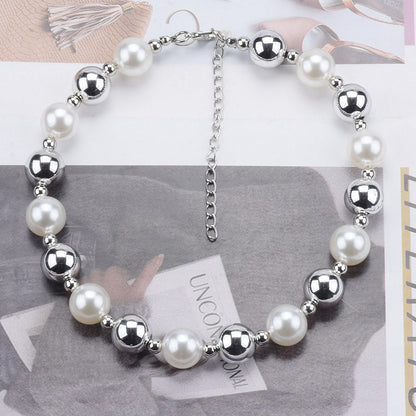 Chunky Choker Necklace Pearl Statement Necklace