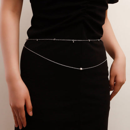Boho Layer Body Chains Pearl Bikini Belly Chain