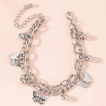 Bohemian Summer Bracelet for Women Girls Butterfly Pendant