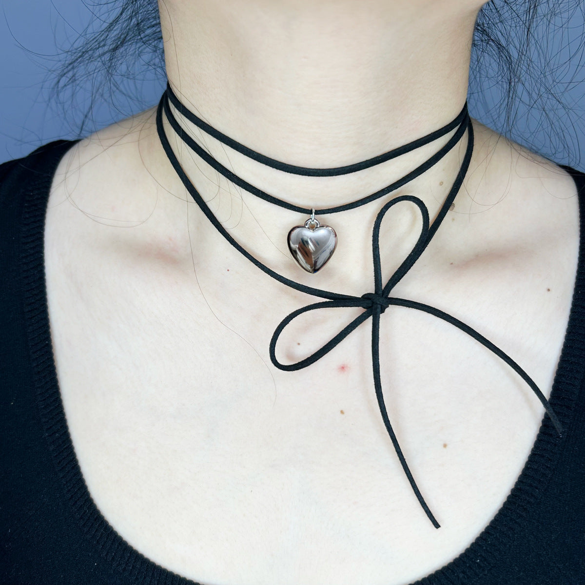 Vintage Women Heart Choker Necklace