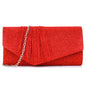Flash material wrinkle zipper bag cover handbag