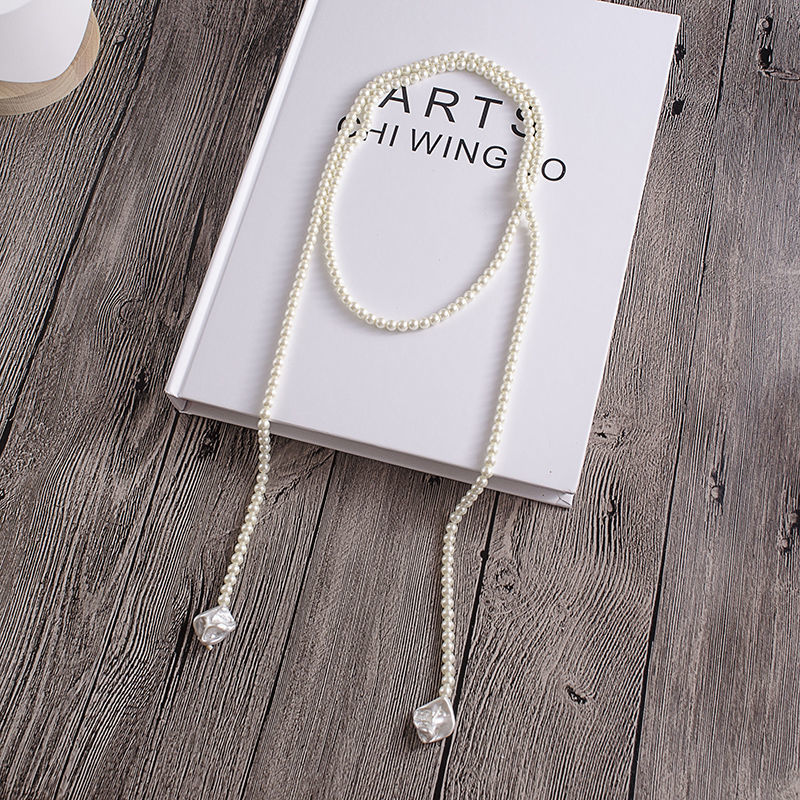 Vintage Trendy Pearl Tassel Necklace for Women