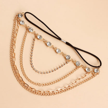 layer Rhinestone Leg Chain