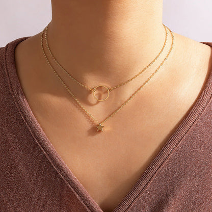 Double Layered Chain Necklaces for Women