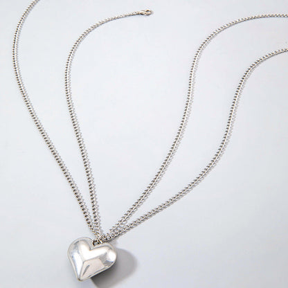 Love Heart Pendant Chest Chain for Women