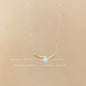 Titanium steel pearl clavicle necklace