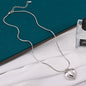 Peach Heart Snake Chain Necklace
