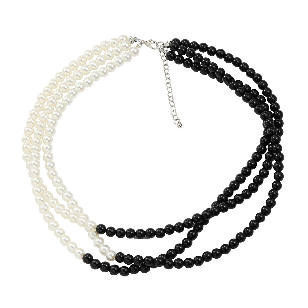 Multi Layered Pearl Necklace Elegant Banquet Bride