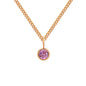Stainless Steel Necklace With Diamond Birthstone Pendant
