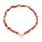 Vintage Sexy Red Gravel Natural Stone Necklace