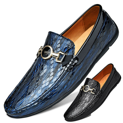 Men's Fashion Slip-on Round Toe Leather Shoes