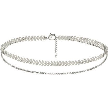 Metal Thick Chain Double Ankle Bracelet for Women