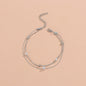 Pearl Double Layer Chain Anklet Jewelry