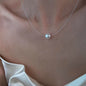 Pearl Pendant Steel Wire Chain Necklace