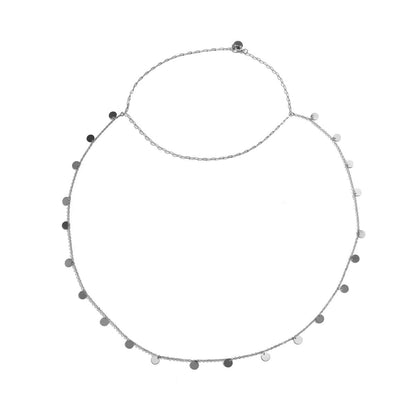 Bridal Jewelry Small Disc Tassel Body Chain Necklace Sexy Beach