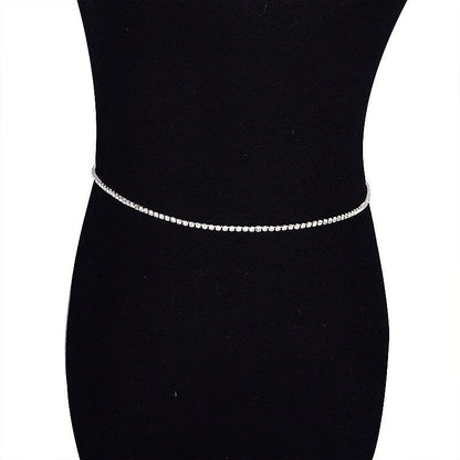 Rhinestone Butterfly Pendant Waist Chain Women Personality Versatile Body Chains
