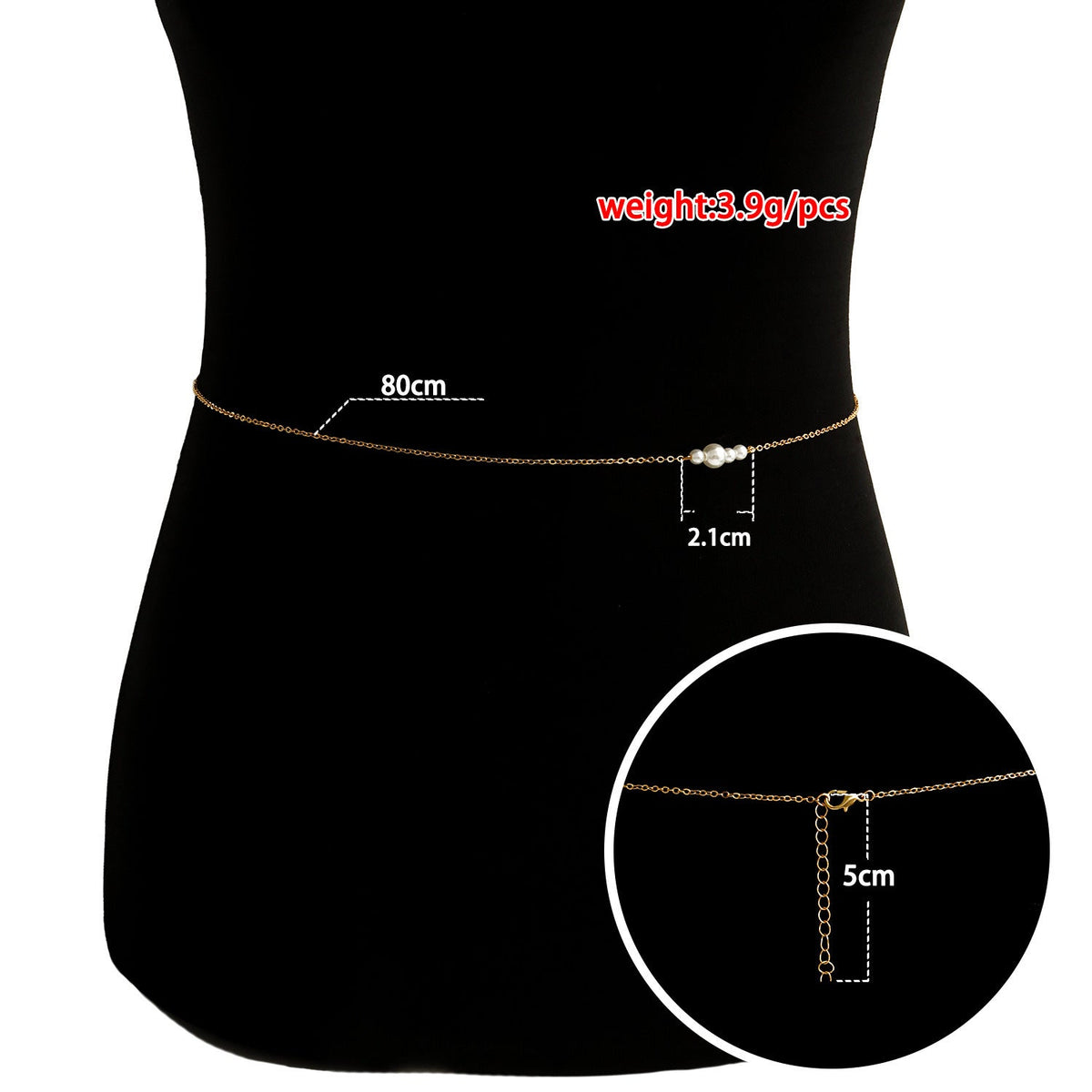 Plain Pearl Belly Chain