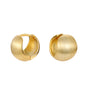 Women's Sier Brushed Matte Texture Ball Simple Earrings