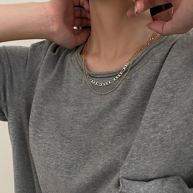 Double Layer Chains Necklace for Women
