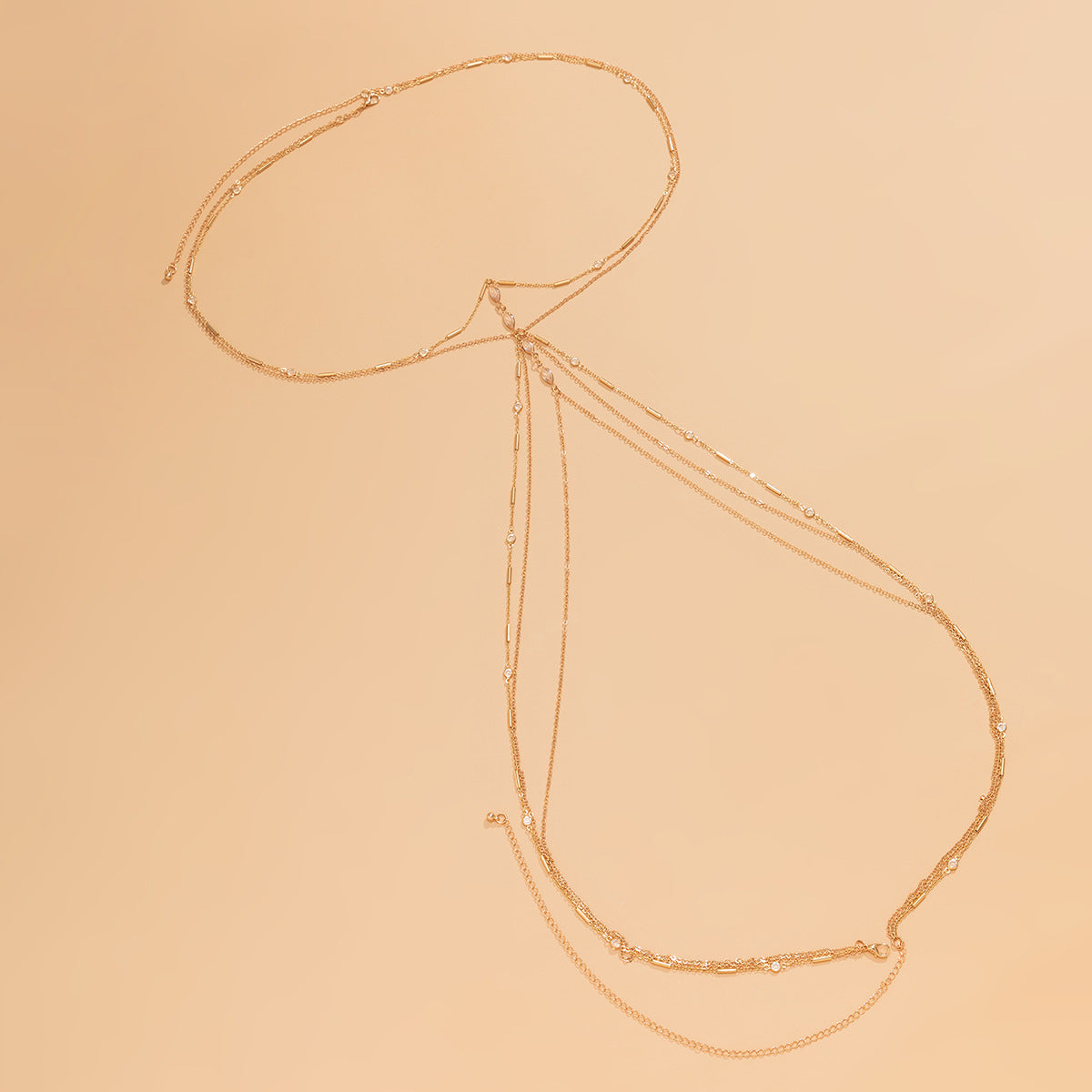 Sexy Geometric Multilayer Tassel Body Chain
